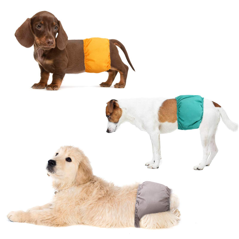 Kuoser 3 Pack Male Dog Nappies, Waterproof & Super Absorbent Puppy Diapers Sanitary Pants, Washable Pet Belly Band Wraps for Small/Medium/Large Dogs XL - PawsPlanet Australia