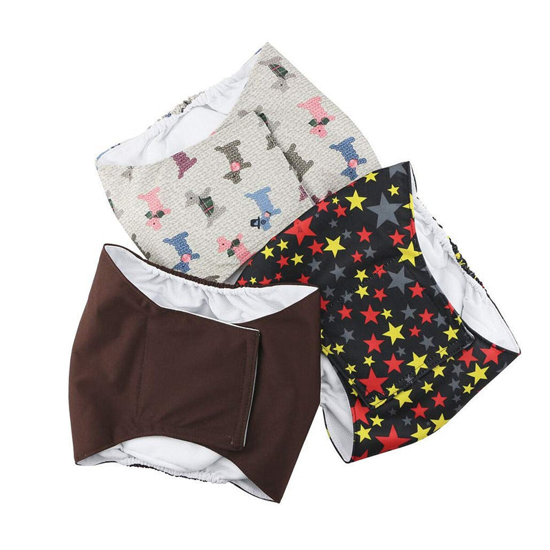 [Australia] - Metrical Washable Dog Diapers (Pack of 3) Reusable Male Dog Belly Bands Durable Dog Belly Wrap (M(Waist:13''-17'')) M(Waist:13''-17'') 