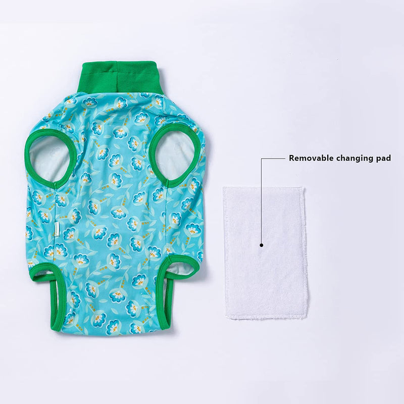 Petwarm Dog Recovery Suit, Puppy Surgery Shirt with Diaper, Cone Alternative After Sugery Soft, Easy to Put?Poo Blue XS - PawsPlanet Australia