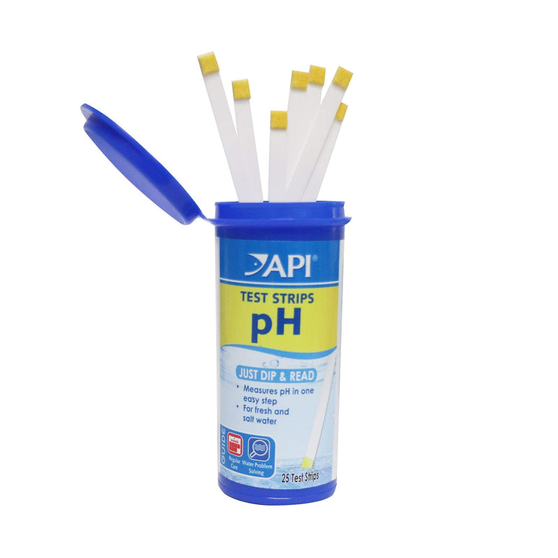 API pH TEST STRIPS Freshwater and Saltwater Aquarium Water test strips 25-Count Box FLAVOR 1 Single - PawsPlanet Australia