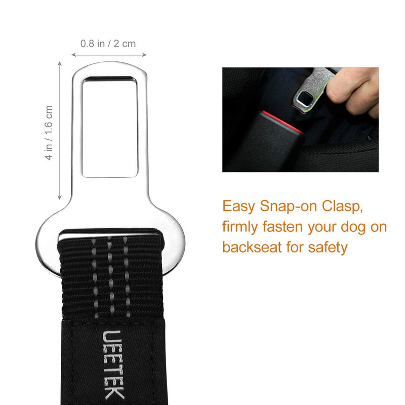 [Australia] - UEETEK Dog Seat Belt, Adjustable Dog Car Seat Belt Leash, Safety Leads Vehicle Seatbelt Harness with Elastic Bungee Buffer 
