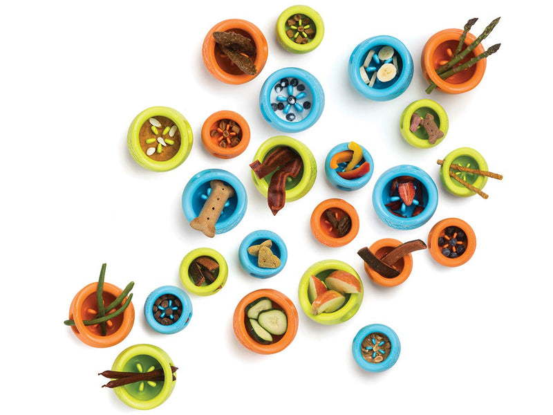 [Australia] - West Paw Zogoflex Toppl Treat Dispensing Dog Toy Puzzle – Interactive Chew Toys for Dogs – Dog Toy for Moderate Chewers, Fetch, Catch – Holds Kibble, Dog Training Treats, Made in USA Large Aqua 