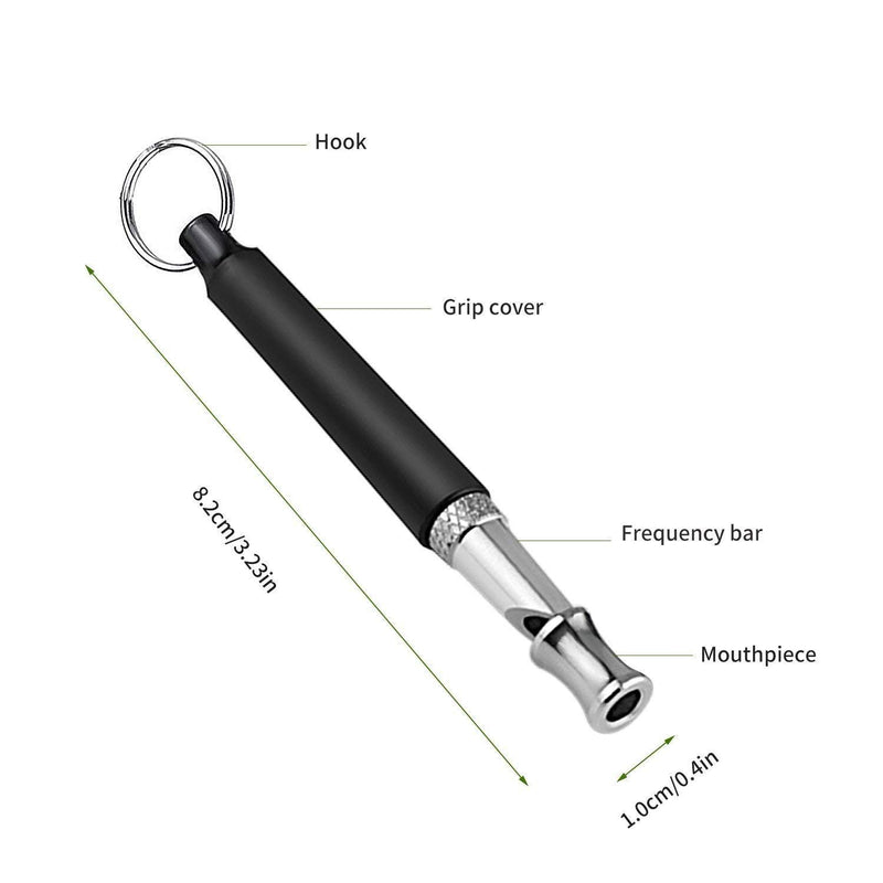 Nilook Dog Whistle, Dog Whistle Stainless Steel Ultrasonic Professional Adjustable Frequencies & Free Lanyard Strap(2Pack) - PawsPlanet Australia