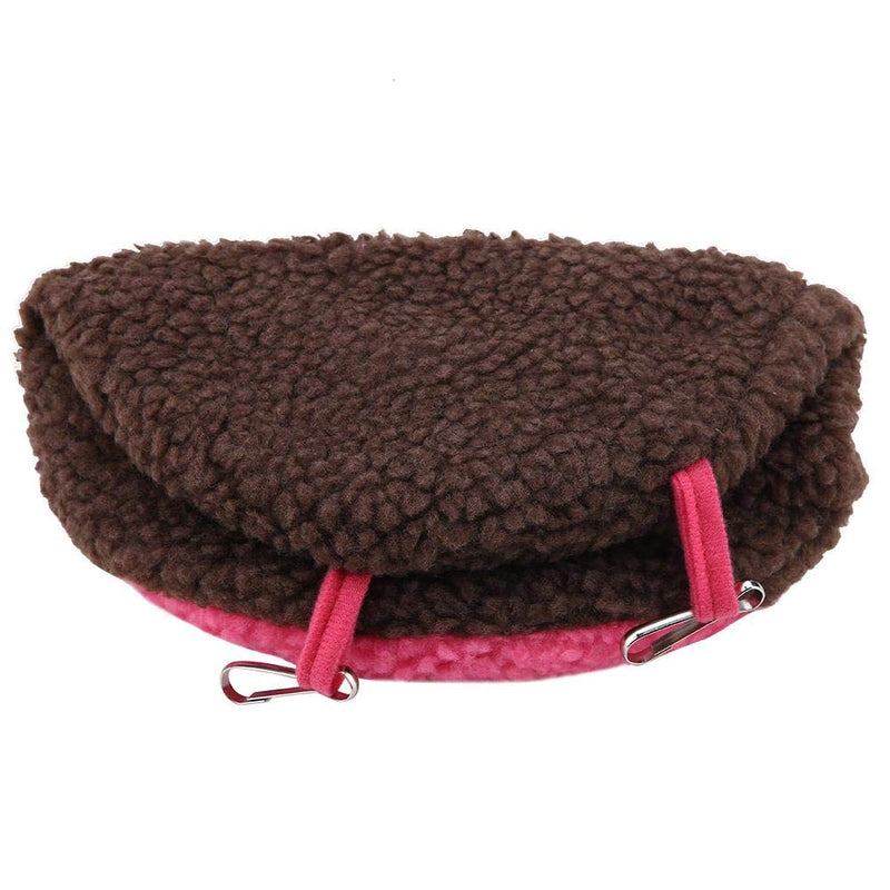 Plush Parrots Hanging Nest, 4 Colors Pet Birds Warm Plush Nest Berber Fleece Hammock Swing Bed Cave for Parrot Parakeets Conures Macaws Cockatiels Love Birds(Brown) Brown - PawsPlanet Australia