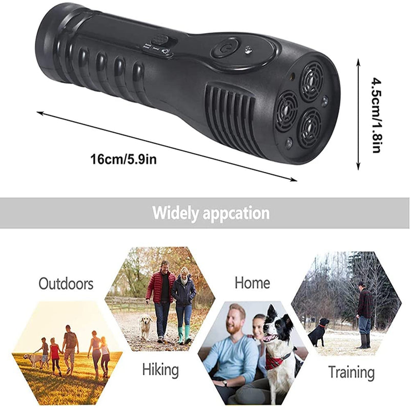 Moreau Dog Barking Control Devices with Dog Whistle, Led Flashlight, Rechargeable Anti Barking Device, 19.7Ft Range, Outdoor Indoor Self-Defense and Training Aid - PawsPlanet Australia