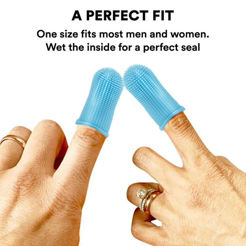 FENGYING Dog Toothbrush, Dog Toothbrush for Small Dogs, Dog Toothbrush, Finger Toothbrush Dog, Dog Toothbrush Fingerling, Dog Teeth Cleaning, Fingerling Dog Dental Care, Silicone, 360°, Pack of 2 (Blue) - PawsPlanet Australia