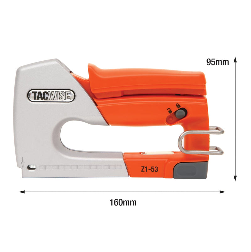 Tacwise 0889 Z1-53 stapler set: Z1-53 hand stapler, 200 pieces of type 53 staples and staple remover hand stapler set - PawsPlanet Australia