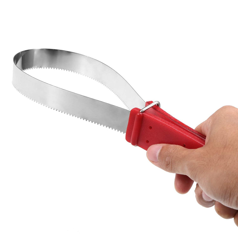 Lixada Equine Sweat Scraper Horse Shedding Grooming Tool Stainless Steel Horse Deshedding Cleaning Loop Tool Comfortable Grip - PawsPlanet Australia