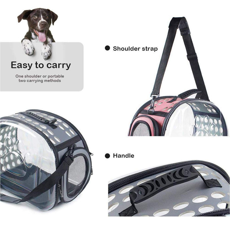 PETCUTE Cat Carrier Portable Small Dog Carrier Breathable Pet Carrying Bag For Small Dog Cat Rabbit with Shoulder Strap Black L - PawsPlanet Australia