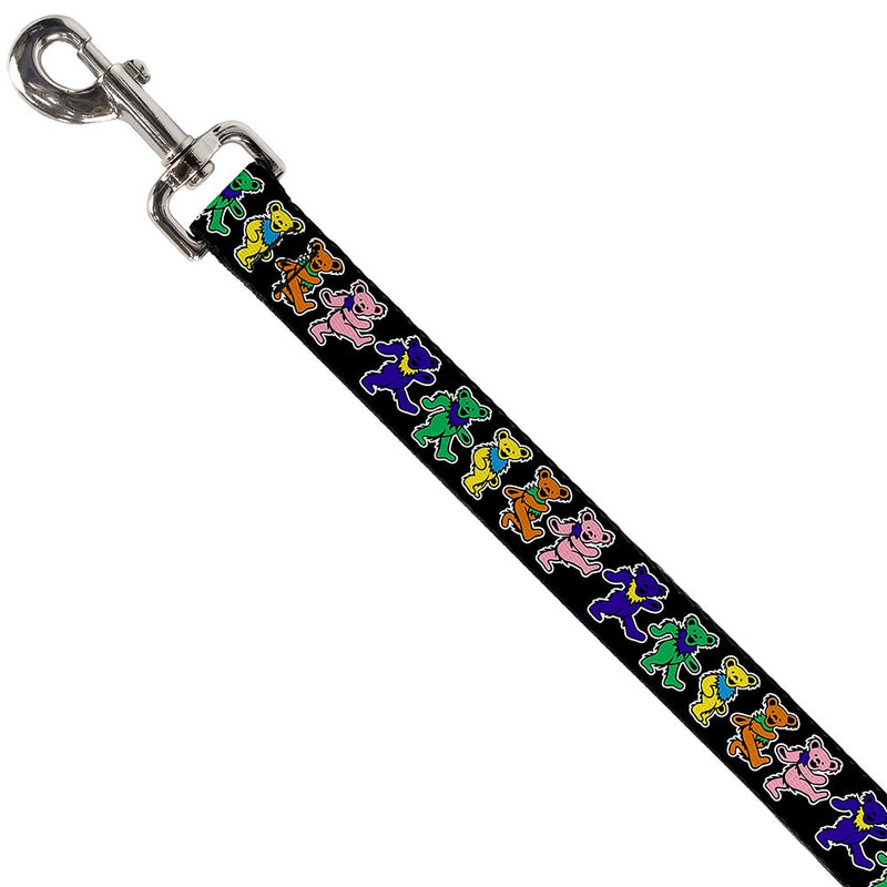 [Australia] - Buckle-Down Dog Leash Dancing Bears Black Multi Color Available In Different Lengths And Widths For Small Medium Large Dogs and Cats 6 Feet Long - 1/2" Wide 