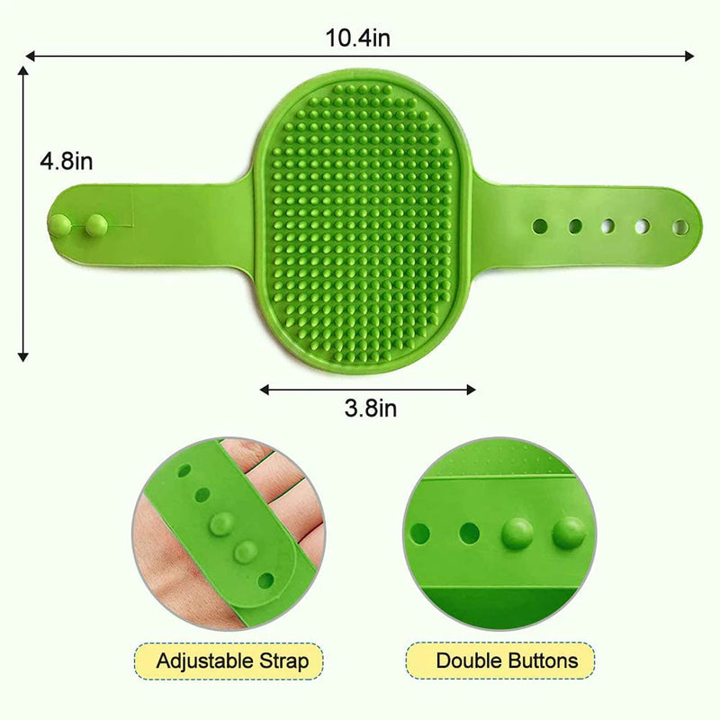 SystemsEleven PET PUPPY GROOMING CLEANING MASSAGE REMOVAL GLOVE BATH DOG CAT BRUSH COMB HAIR - PawsPlanet Australia