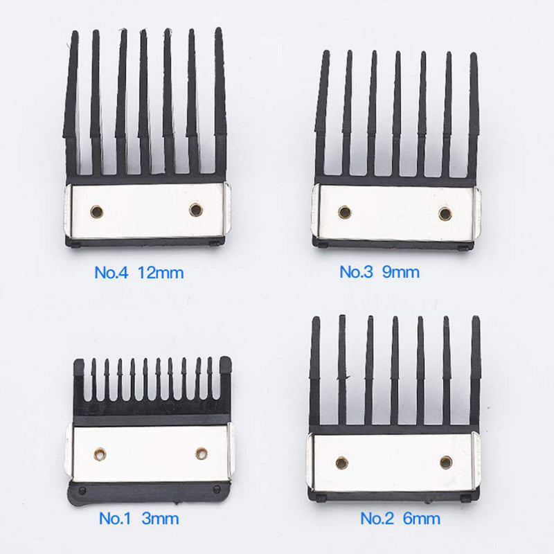 Beaupretty 4PCS Hair Clipper Guide Combs Limit Comb Attachment Combs Fits for All Full Size Hair Clippers Trimmers - PawsPlanet Australia