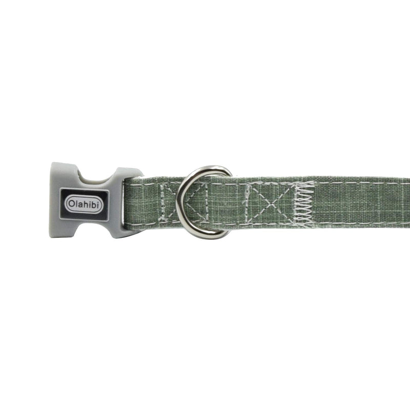 Olahibi Eco-friendly Bamboo Fiber Dog Collar Padded with Cotton, Light Weight,Breathable,Health,for Medium Dogs(M, Green) 36-48cm Green Bamboo - PawsPlanet Australia