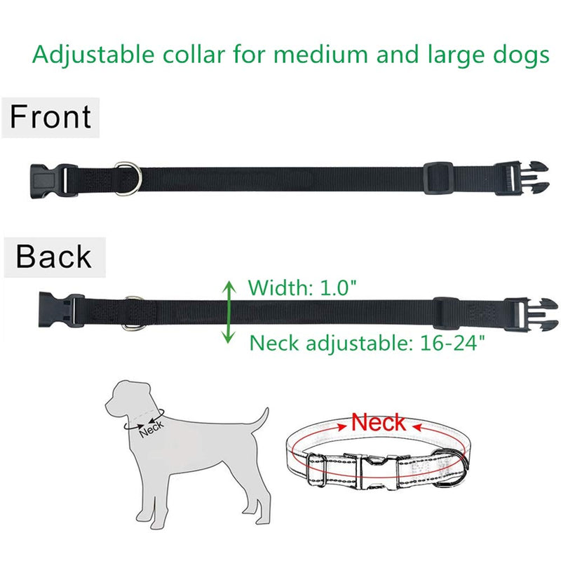 [Australia] - Bungee Dog Leash for Medium and Large Dogs, 4-6 FT Double Handle Reflective Dog Leash for Walking Training Heavy Duty, Multifunctional Dog Car Leash Seat Belt Black 