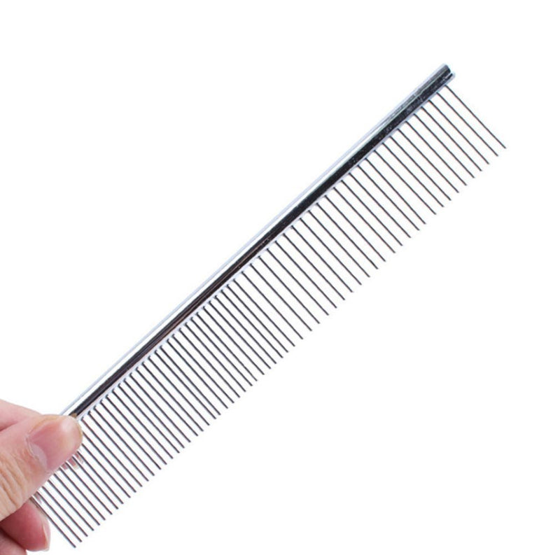 [Australia] - CONSANTO 2 Pcs Stainless Steel Pet Tool Grooming Comb Removes Tangles, Mats, Loose Hair and Dirt for Cats Dogs 