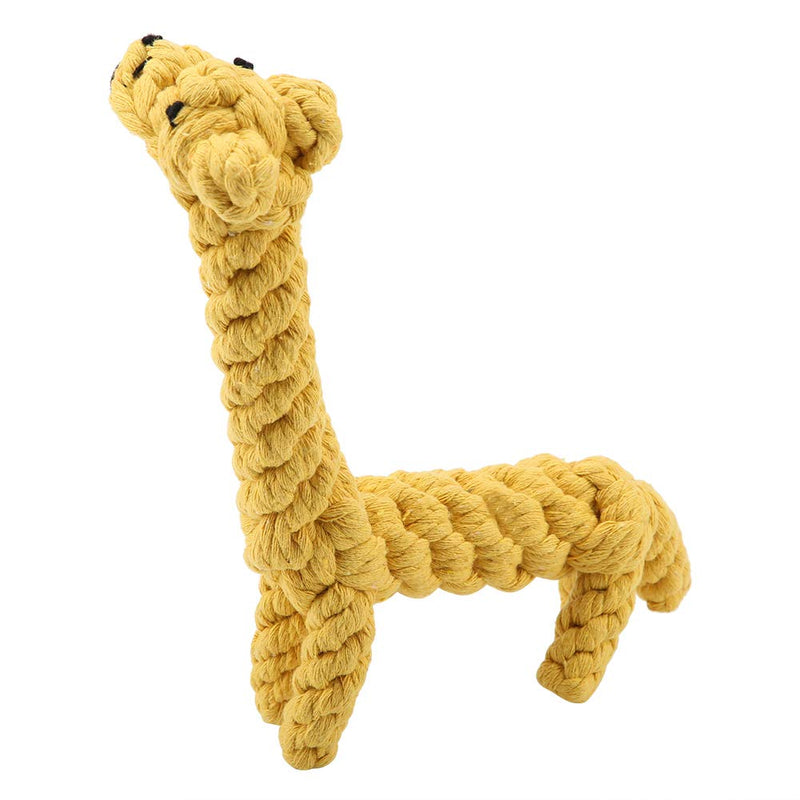 Dog Rope Toys Cute Dog Chew Toy Cotton Rope Bite Resistant Giraffe Design Pet Teeth Cleaning Gifts - PawsPlanet Australia