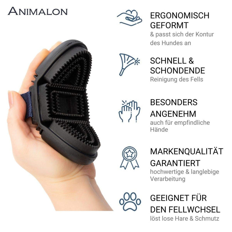 Animalon short hair curry comb LARGE for dogs| Shedding helper for dogs | Innovative dog brush for gentle grooming (small curry comb, blue) small curry comb - PawsPlanet Australia