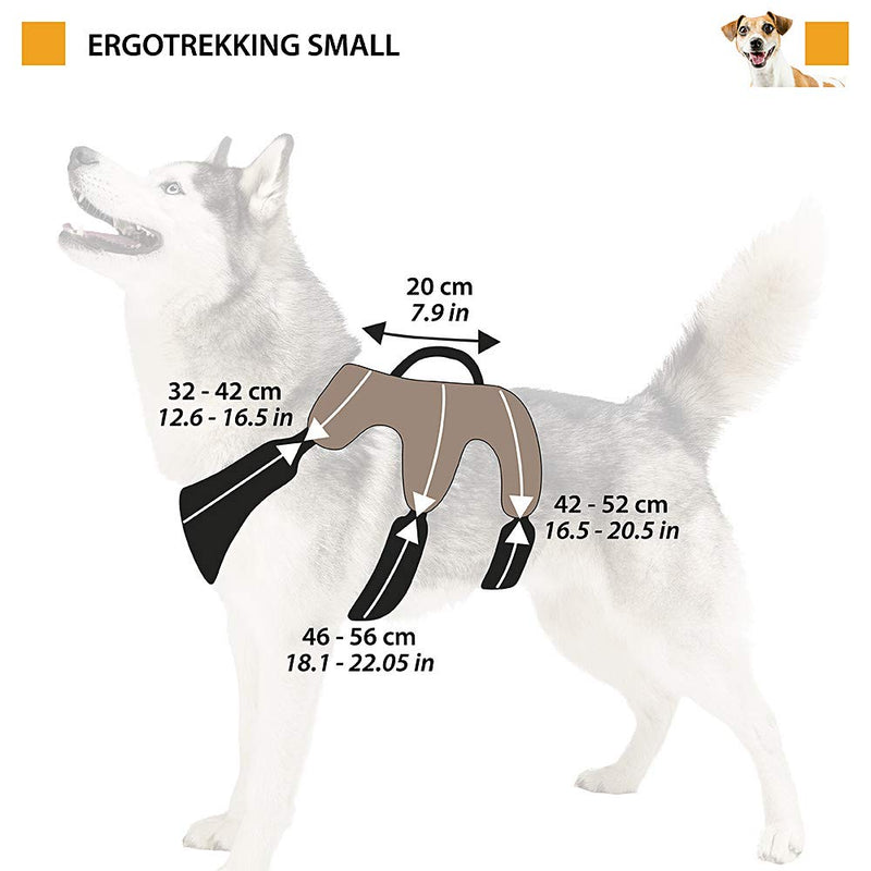 Ferplast Ergonomic Chest Harness for Medium-Small Dogs ERGOTREKKING P SMALL, Six Fastenings with Micro Regulation, Soft Padding, Reflective, Ideal For a Day Out Trekking, Black - PawsPlanet Australia