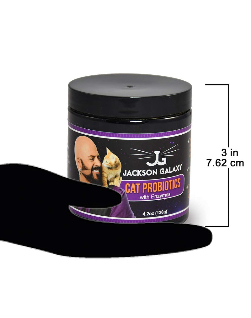 Jackson Galaxy Cat Probiotics and Digestive Enzymes | Best Probiotic Powder for Cat Diarrhea, Vomiting Relief, Upset Stomach & Pet Allergies | Feline Probiotic Supplement | Kitten Treatment 4.2oz - PawsPlanet Australia