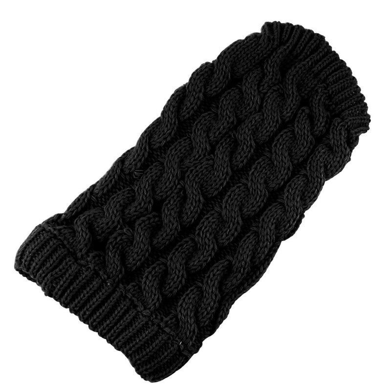 Pet Dog Turtleneck Knitting Sweater Coat Winter Warmer Thickening Pullover Knitwear Crochet Coat Clothes for Small Medium Large Dog Puppy Cat (S, Black) S - PawsPlanet Australia