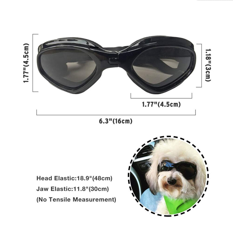 Namsan Dog Sunglasses UV Protection Pet Goggles Windproof Waterproof Sun Glasses for Small Medium Doggie Puppy Dogs-Black Black - PawsPlanet Australia