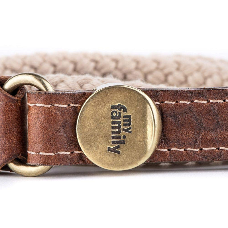 My Family Leather leashes Made in Italy EL Paso Collection 2,2/110 cm Brown - PawsPlanet Australia