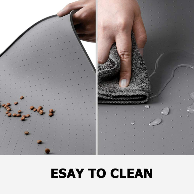 [Australia] - Y YHY Waterproof Pet Food Mat, 24 Inches Large XL Dog Cat Feeding Mat, Non Stick Food Pad Water Cushion, FDA Grade Silicone, Superior Hygiene, Non-Toxic, Hypoallergenic 