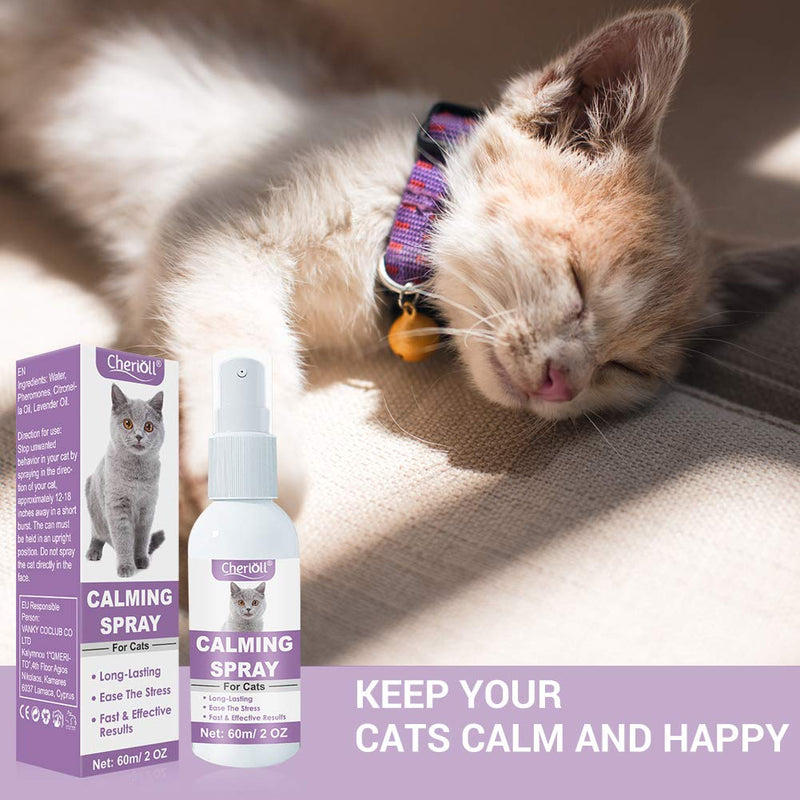 Pheromones for cats, calming agent for cats, anti-scratch spray for cats, calming spray, calming for cats, anti-stress, works quickly and effectively against stress, alternative to calming tablets - PawsPlanet Australia