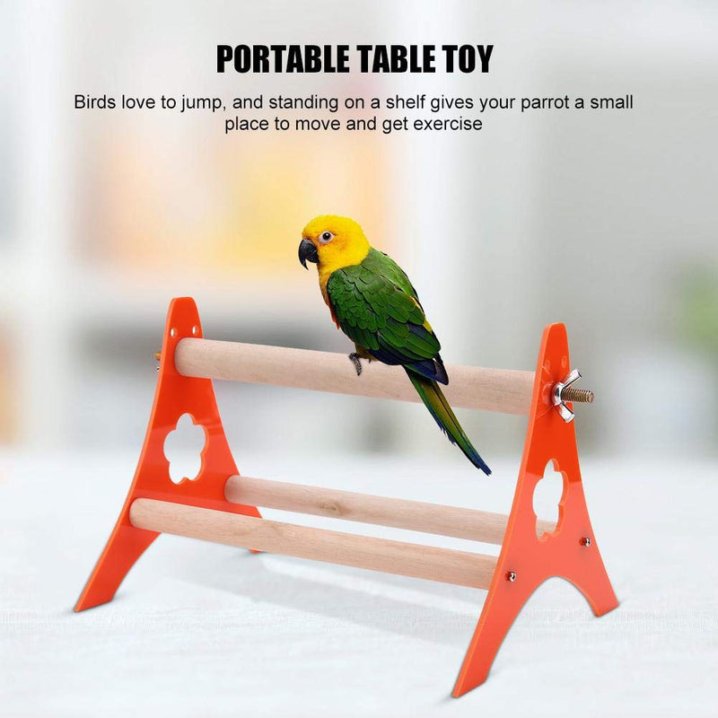 [Australia] - Bird Toy Parrot Tripod Perches Stand Toy Wooden Activity Portable Outdoor Platform Toy for Parrot Cockatiels Large 