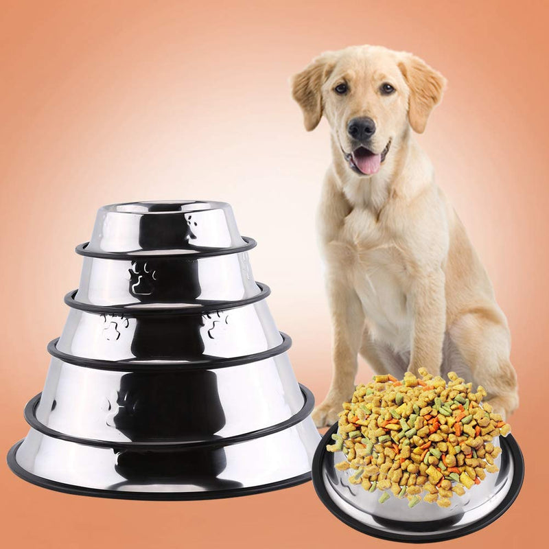Junlucki Cat Feeder Water Feeder Dog Bowl Pet Food Bowl Stainless Steel Travel for Home(18cm) 18cm - PawsPlanet Australia