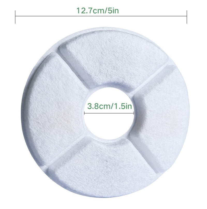 Hantoc 12 Packs Cat Water Fountain Filters, Replacement Pet Water Fountain Filters 1.6L for Flower Fountains Replacement Filters with Resin and Active Carbon for Drinking Fountains Round - PawsPlanet Australia