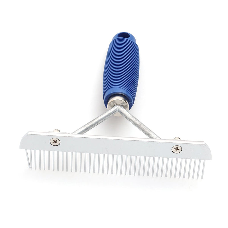 [Australia] - UEETEK Pet Dog Cat Slicker Brush Stainless Steel Grooming Comb Single Row Comb for Dogs Puppy Cats (Blue) 