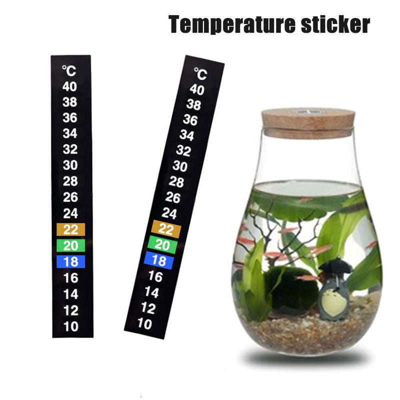 NA 3 Pieces Aquarium Thermometer Temperature Meter Sticker Stick on Thermometer Strip Degree Celsius System Display for Home Fish Tank and Aquarium - PawsPlanet Australia