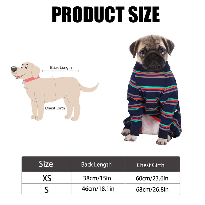 Dog Pajamas,Dog Surgery Recovery Suit Dog Onesie Pajamas Cotton Puppy Breathable Dog Nightclothes,Pet Dog Jumpsuit Shedding,Prevent Licking,Wound Protection,for Medium Large Dogs (XS) XS - PawsPlanet Australia