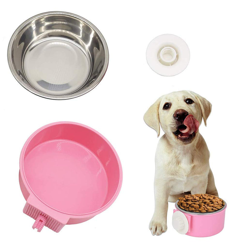 Crate Dog Bowl, Pet Crate Bowls, Dog Hanging Bowls, Cat Feeding Bowls, Removable Dog Bowl with Bolt Holder, for Crates Puppy Food Feeder Water Dish, Water Hanging Bowl for Dog Cat Bird Rabbit Hamster - PawsPlanet Australia
