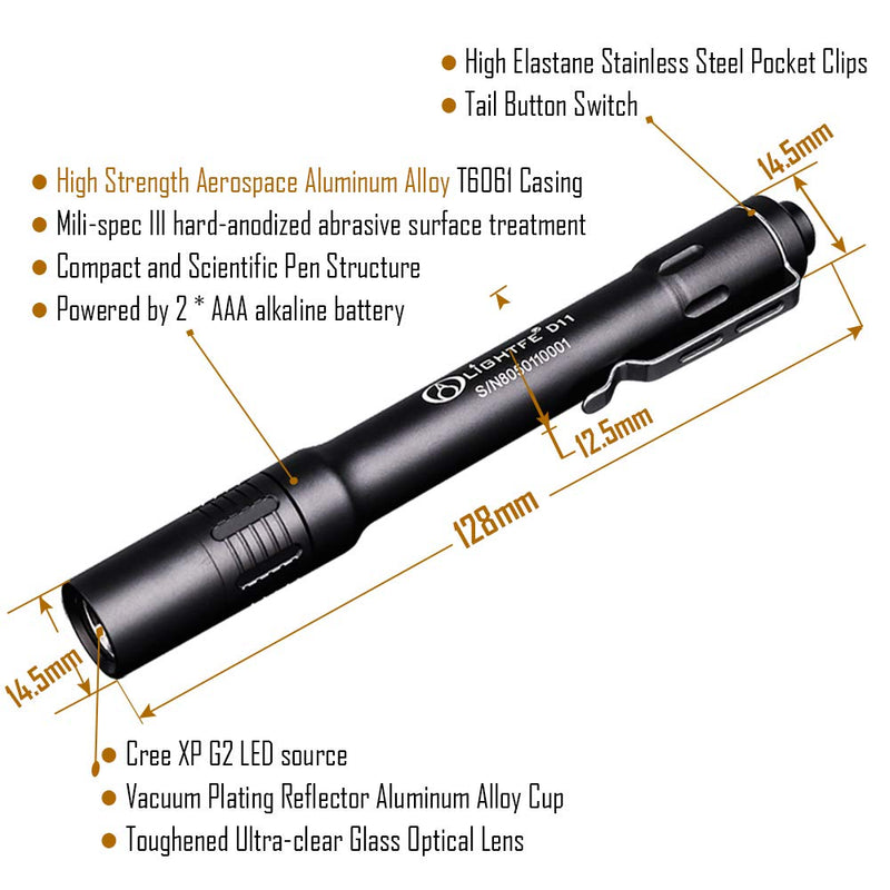 LIGHTFE UV Torch D11A 395nm UV Black Light UV Flashlight with LG UV LED Source, Max.3000mW high Power for UV Glue Curing, Rocks and Mineral Glowing, Pet Urine Detector, AC Leak Detector (D11A) - PawsPlanet Australia