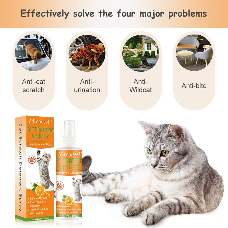 [Australia] - Mroobest Cat Scratch Deterrent Spray, Cat Trainin Spray, Stop Scratch Training Spray, Stress Prevent and Relax - Anti-Anxiety Spray for Pets, Suitable for Plants, Furniture, Floors 