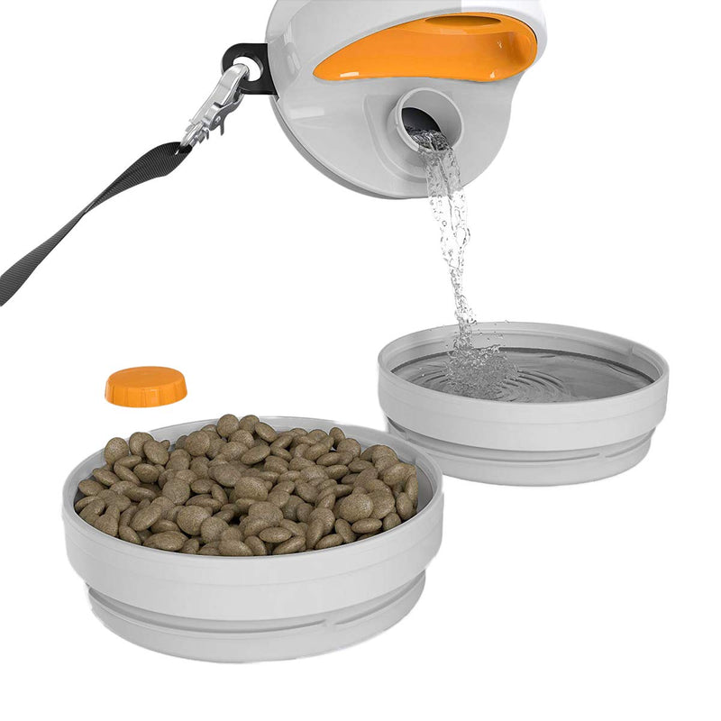 [Australia] - SitStayGo Compleash Travel Pet Bowl & Walking Leash System; Holds Dog Food, Water, Treats And More; For the Pet On The Go 