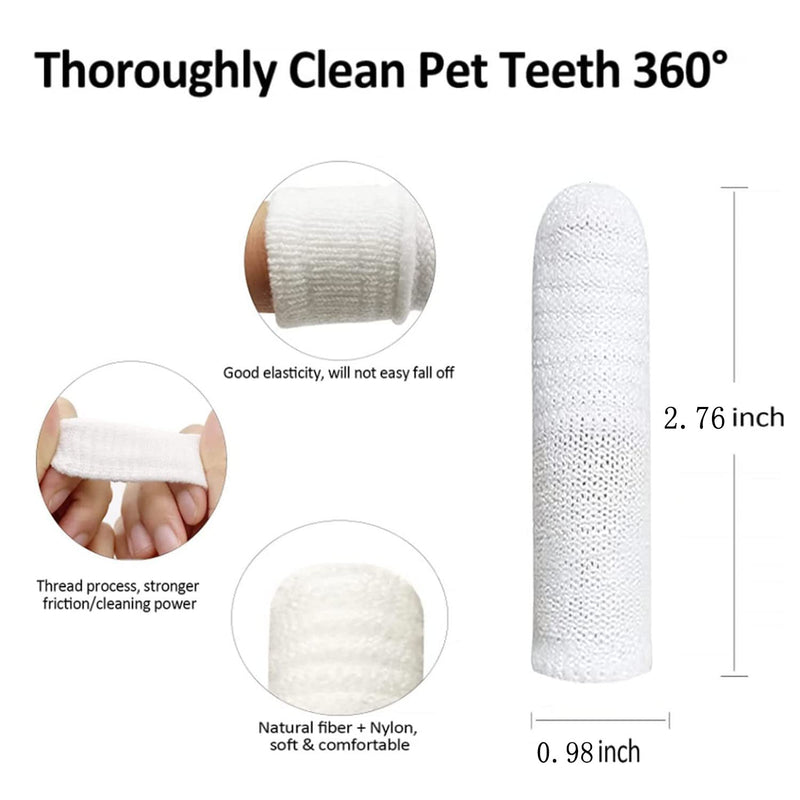 Dog toothbrush finger cot, finger cots dog dental care, anti-plaque finger dog, efficient and clean pet toothbrush made of knitted fabric, reusable (10 pieces) - PawsPlanet Australia