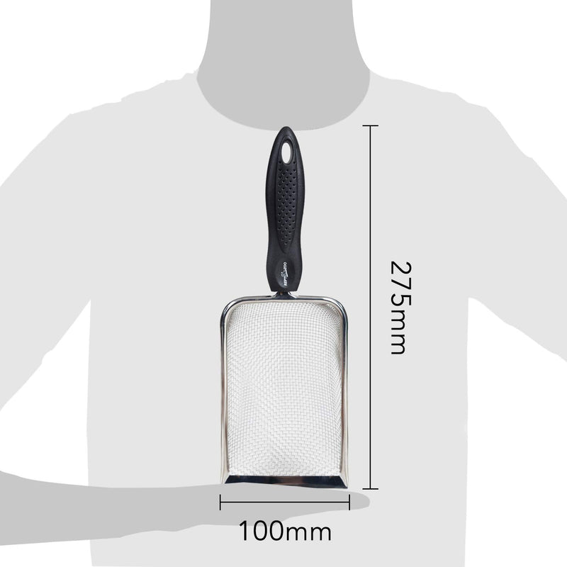 REPTI ZOO Reptile Sand Stainless Steel Fine Mesh Reptile Substrate Metal Sand Shovel Terrarium Substrate Durable Litter Cleaner Corner Scoop - PawsPlanet Australia