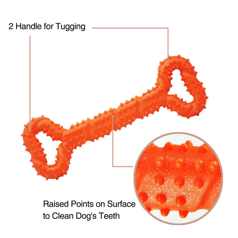 [Australia] - Palmula Dog Toy for Aggressive Chewers,Durable Dog Toy for Changing Teeth for Energetic Dogs Medium Large Dogs orange 