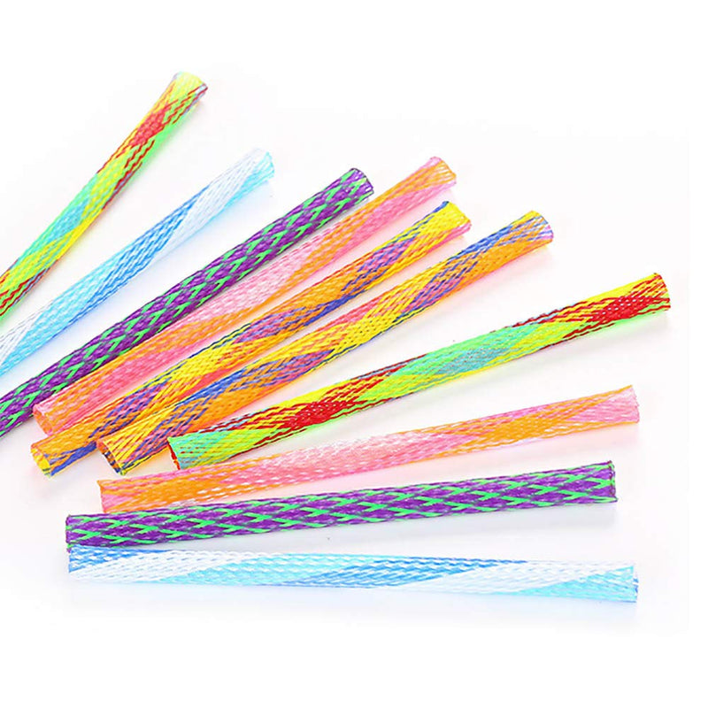 ASFINS Cat Flexible Tube Toy, 24pcs Colorful Spring Cat Toy Nylon Mesh Tube Springs Cat Toys Kitten Nylon Toys for Cat Kitten Pets, 13CM (Random) - PawsPlanet Australia