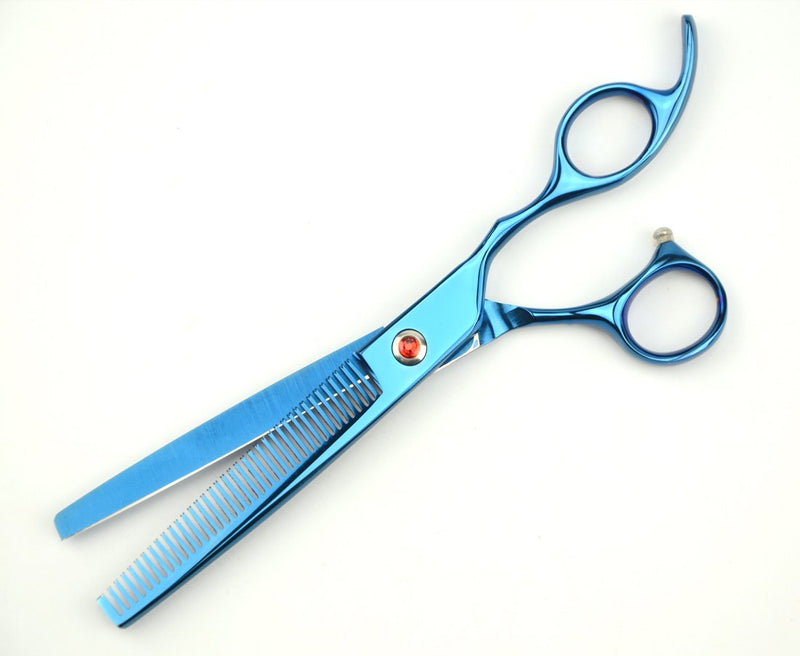 [Australia] - LILYS PET Professional PET Grooming Scissors Kit,Coated Titanium,Sharp and Strong Stainless Steel Blade for Dogs Cats Hair Cutting,3 Pieces of Scissors with a Comb and a Case 7.0 inches Blue 