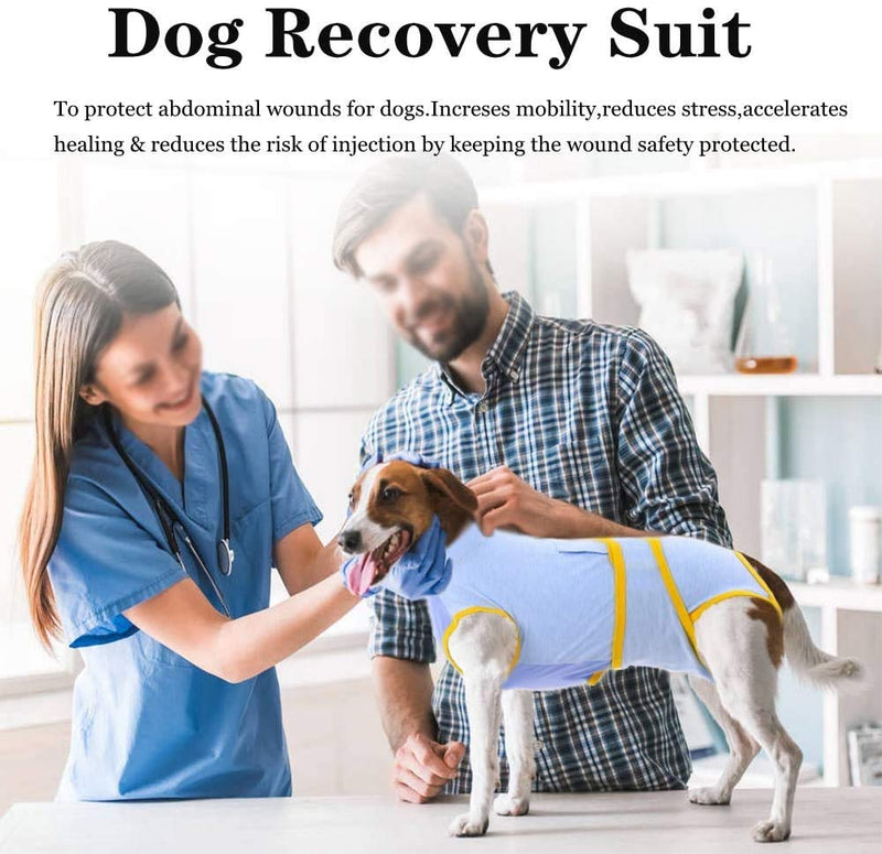 Recovery Suit for Dogs Cats After Surgery, Recovery Shirt for Male Female Dog Abdominal Wounds Bandages Cone E-Collar Alternative, Anti-Licking Pet Surgical Recovery Snuggly Suit, Soft Fabric Onesie XXL(Back length:24.8-29.5") - PawsPlanet Australia