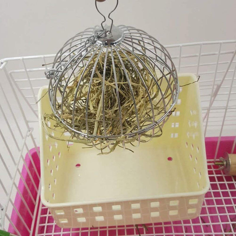 Diyiming Hay Manger Hanging Hay Feeder Rack Dispenser Food Ball Toy Pet Feeder Food and Grass Frame Bowls Anti-bite with Hanging Set for Guinea Hamster Rat Rabbit Chinchilla Pig Small Animals Fun - PawsPlanet Australia