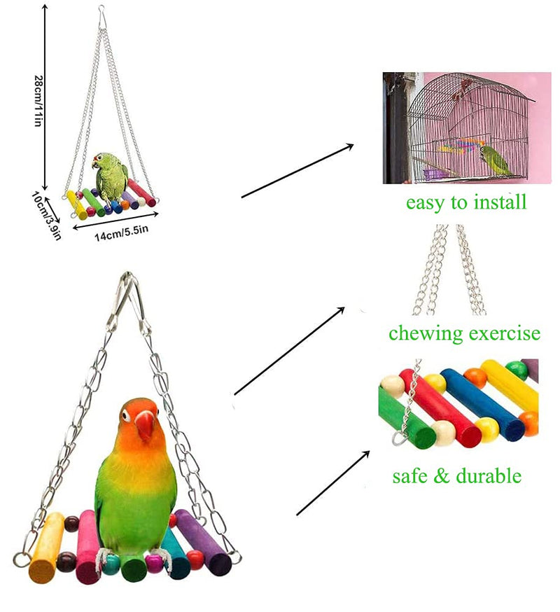 BK Fudid Bird Perch Stand Platform, Wood Parrot Perch Stand Platform for Pet Parrot Budgies Exercise Toys - PawsPlanet Australia