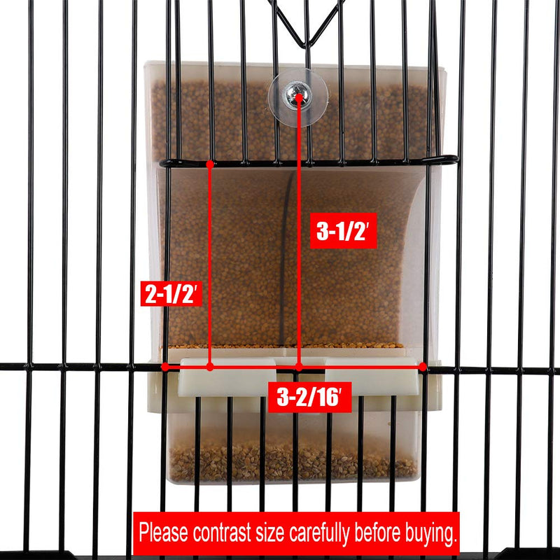 [Australia] - FinYii No-Mess Automatic Bird Feeder - Parrot Feeder Cage Accessories Supplies for Parakeet Canary Cockatiel Finch 