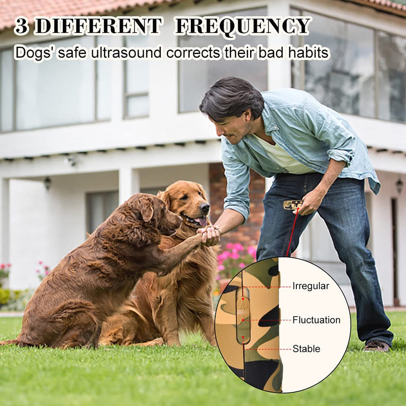 ideapro Anti Barking Devices, 3 in 1 Ultrasonic Dog Training Device, Rechargeable Dog Training and Bark Control Device 16.5Ft Range with 1200mAh Battery and LED Light - PawsPlanet Australia