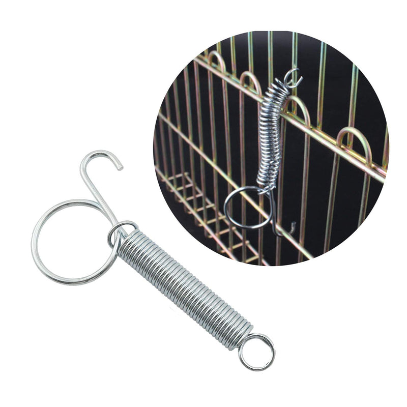 [Australia] - ZRM&E 2pcs 85mm Multifunctional Cage Door Spring Hook Metal Finger Spring Latch Hook for Fixing Pet Cage Door 