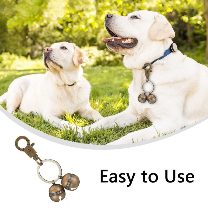 NA 2 Pairs Extra Loud Cat & Dog Bells Durable Brass Bells for Pets Collar Charm Pendant Bells with Clasp Swivel Pet Tracker - PawsPlanet Australia
